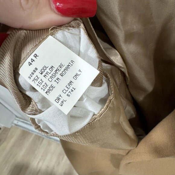 Oscar de la Renta Mens Brown Camel? Tan Sport Coat Blazer Jacket 44R - Picture 3 of 9